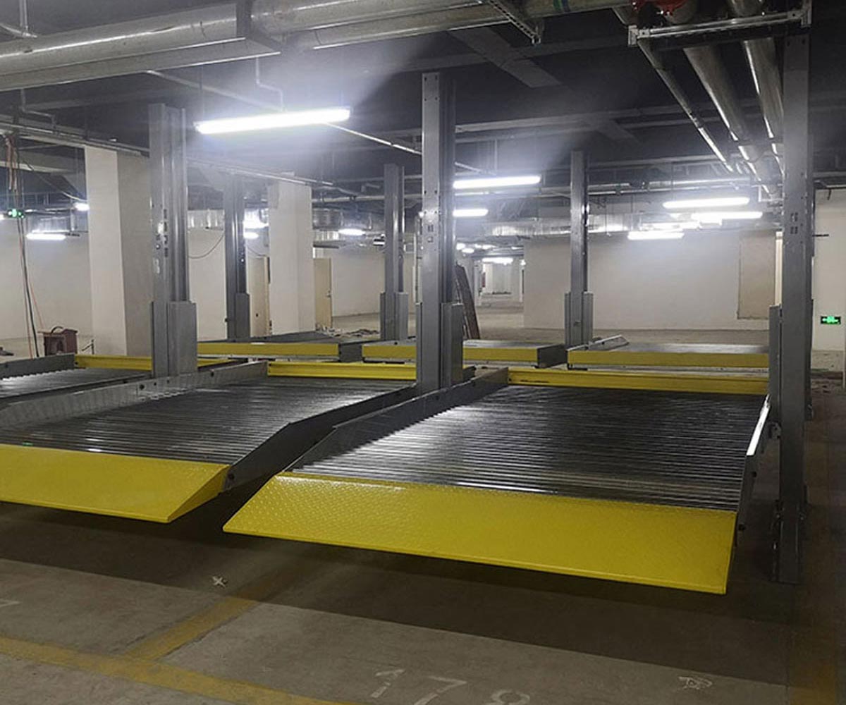 自贡市二层简易升降立体停车场改造