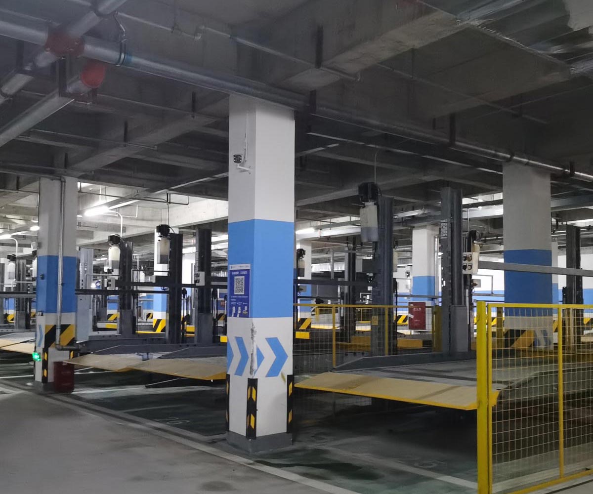 沙湾区两层升降式机械立体停车设备安装