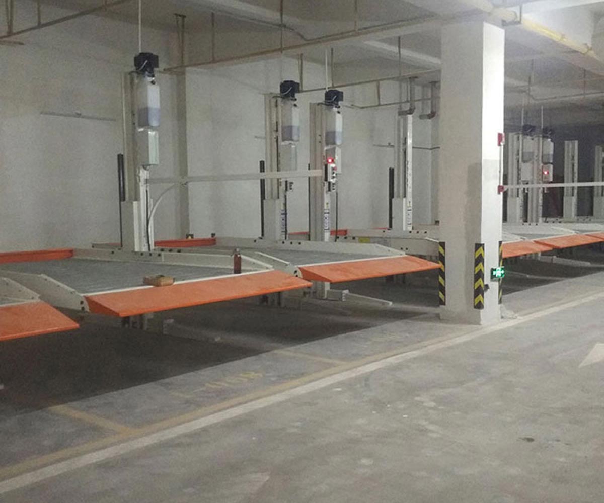 内江市二层升降平移机械立体停车设备过验收